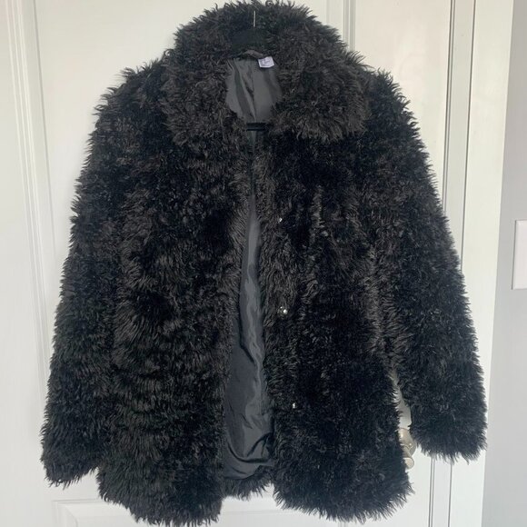 H&M Jackets & Blazers - SOLD - Black Faux  Fur Jacket